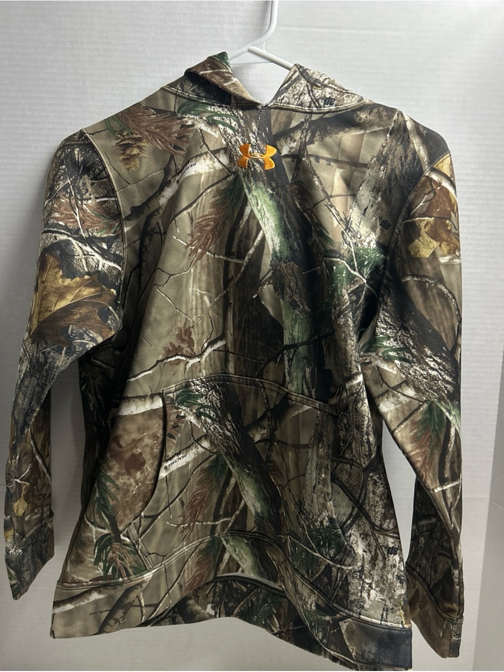 Under Armour Embroidered Realtree Camo Green Hoodie Sweatshirt Youth Large